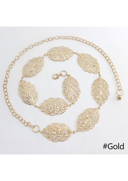 Eb Kadın Metal Bel Zinciri Moda Tüm Maç Yaprak Içi Boş Bel Zinciri Dekorasyon Kemer Giyim Aksesuarları (Yurt Dışından) fiyatları