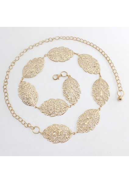 Eb Kadın Metal Bel Zinciri Moda Tüm Maç Yaprak Içi Boş Bel Zinciri Dekorasyon Kemer Giyim Aksesuarları (Yurt Dışından) fırsatları