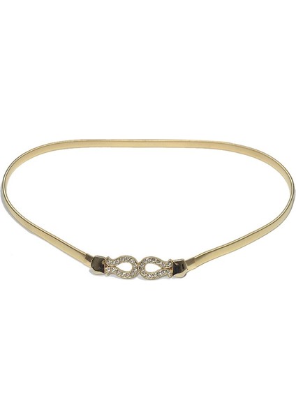 Elastik Kemerler Kadın Kız Streç Sıska Bel Kemeri Taklidi Dekorasyon Düğün Tasarımcısı Metal Kadın Cinturones Para Mujer (Yurt Dışından) modelleri