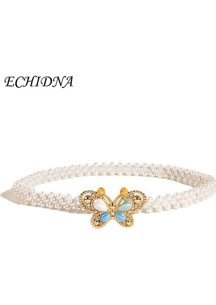 Echıdna Bayan Bel Kayışı Sahte Inci Taşınabilir Zarif Kadın Bel Kemeri (Yurt Dışından) fiyatları