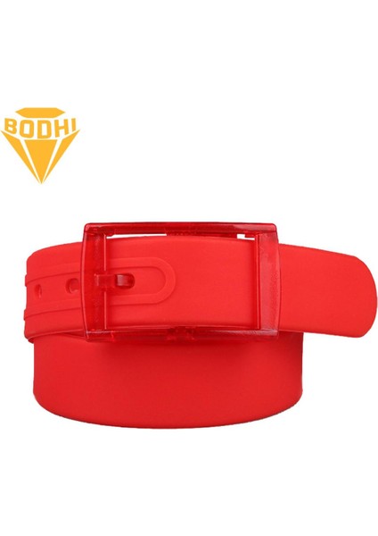 Bodhı Unisex Kemer Önceden Delikli Kadın Erkek Şeker Tipi Tokalı Kemer (Yurt Dışından)