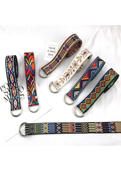 Moda Etnik Tarzı Kanvas Kemer Kadın Metal Toka Bohemian Bel Kemeri Kadın Kız Elbise Kot Kemer (Yurt Dışından) modelleri