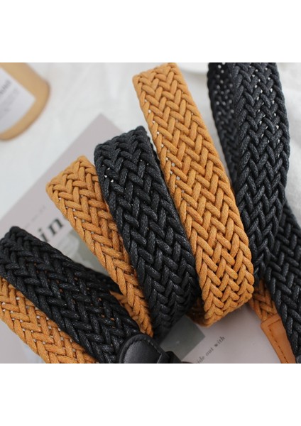 Kadın Kemeri Kore Moda Yuvarlak Düğme Balmumu Halat Örgü Dekorasyon Küçük Siyah Kemer Moda Retro Sanat Tarzı Kirli Beyaz Kemer (Yurt Dışından) indirimleri