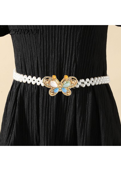 Echıdna Bayan Bel Kayışı Sahte Inci Taşınabilir Zarif Kadın Bel Kemeri (Yurt Dışından) fırsatları