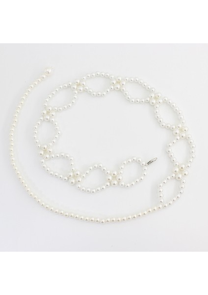 Bayanlar Ayarlanabilir Inci Zincir Kemer Moda Kadın Lüks Marka Tasarım Basit Tarzı Dekor Elbise Ince Sıska Bel Kemeri (Yurt Dışından) fiyatları