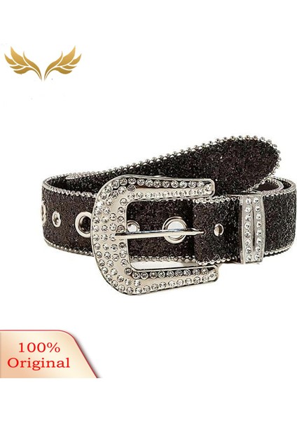 Süper Yapay Elmas Kemer Ayarlanabilir Glitter Yapay Elmas Payetler Bayan Kemer (Yurt Dışından) modelleri