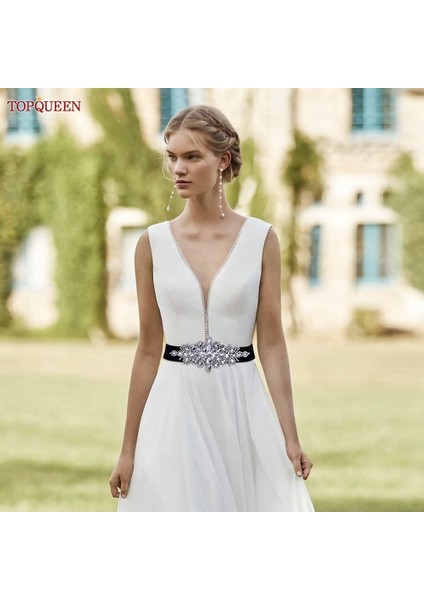 Topqueen S01-B Moda Taklidi Kuşak Kadın Parlak Siyah Elastik Kemer Elbise Streç Bel Kanat Gelin Düğün Aksesuarları (Yurt Dışından) modelleri