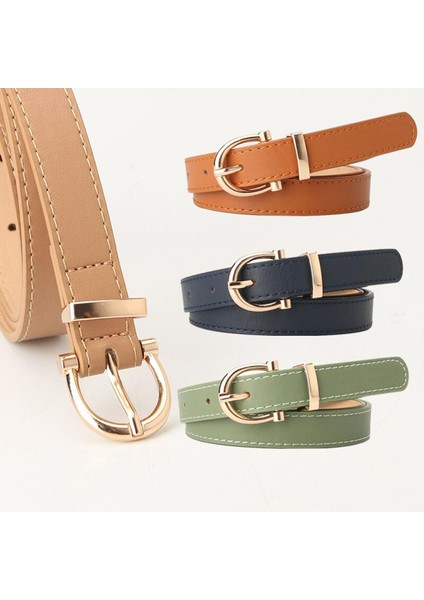 Kore Versiyonu Kemer Kadın Çok Yönlü Klasik Kare Parlak Pu Kemer Trend Kot Pantolon Kemerler Kadın 2022 Lüks Kemer Kadın (Yurt Dışından)
