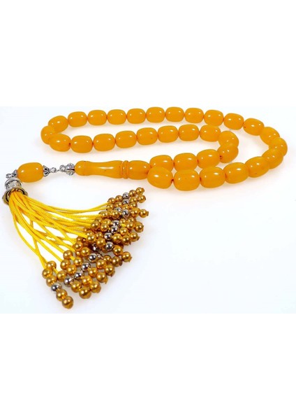 Saray Püsküllü İri Tane Toz Kehribar Tesbih modelleri