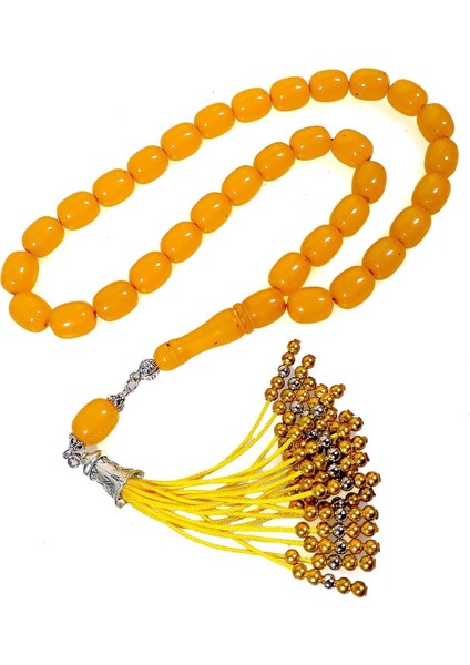 Saray Püsküllü İri Tane Toz Kehribar Tesbih fırsatları