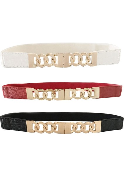 Altın Metal Toka Kadın Kemer Elbise Için Elastik Streç Bel Kemeri Beyaz Siyah Naylon Bayan Kemer Dames Riem (Yurt Dışından) modelleri