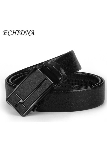 Echıdna Erkek Kemeri Dikdörtgen Tokalı Kolay Ayarlı Resmi Bel Kemeri (Yurt Dışından)