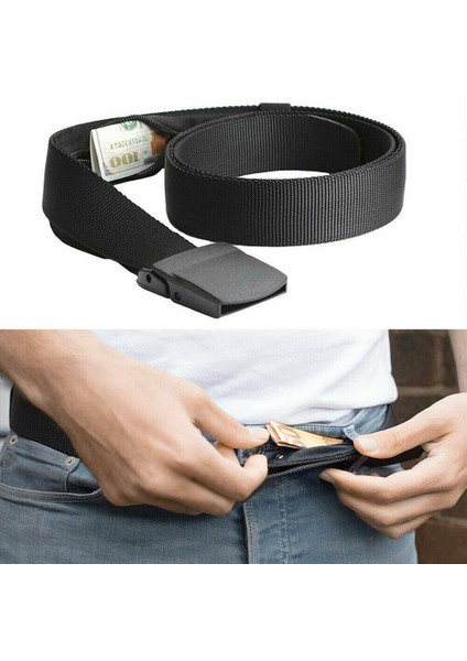 Seyahat Güvenlik Kemeri Gizli Para Kesesi Para Cüzdanı Cebi Bel Kemeri Kasası (Yurt Dışından) fırsatları