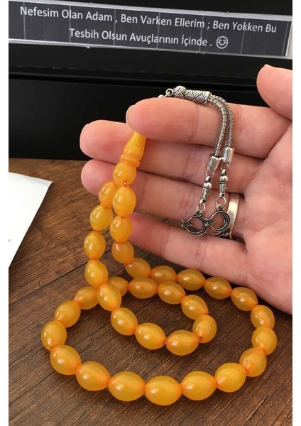 Karton Kutuda Sevgiliye Özel Yazı Toz Kehribar Tesbih modelleri