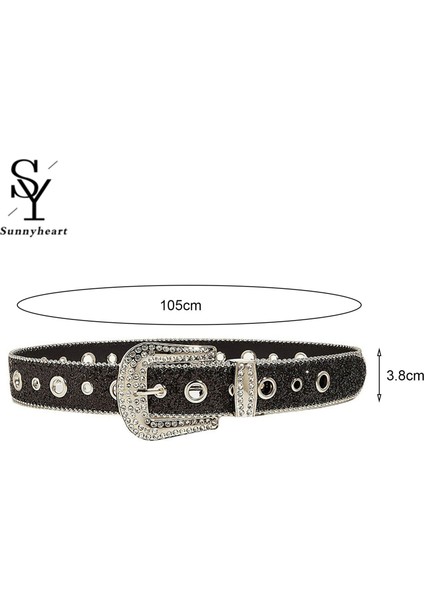 Sunnyheart Bel Kayışı Mükemmel Işçilik Glitter Rhinestone Payetler Bayan Kemer (Yurt Dışından) fiyatları