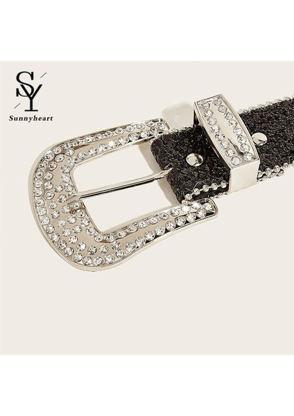 Sunnyheart Bel Kayışı Mükemmel Işçilik Glitter Rhinestone Payetler Bayan Kemer (Yurt Dışından) fırsatları