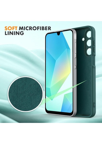 Samsung Galaxy A56 Silikon Kılıf Yumuşak Kılıf Korumalı Kılıf Düz Renk - Haki