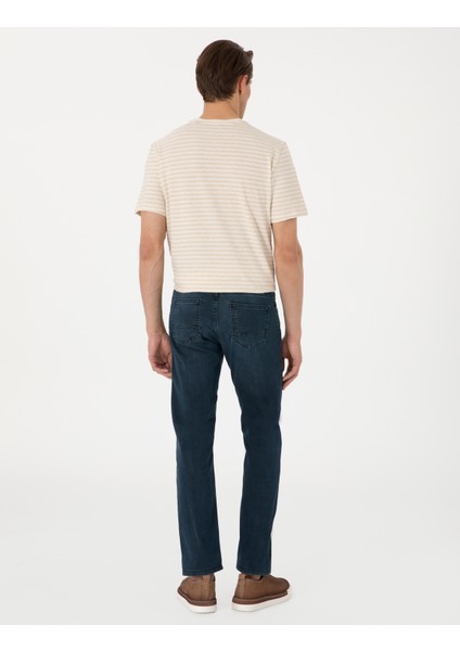 Erkek Mavi Straight Fit Jean Pantolon 50302655-VR036