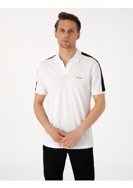 Erkek Siyah Kol Detaylı Slim Fit Polo Yaka Tişört 50307520-VR046