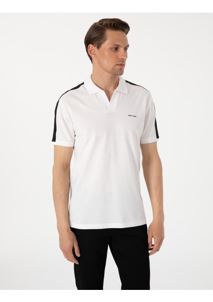 Erkek Siyah Kol Detaylı Slim Fit Polo Yaka Tişört 50307520-VR046 modelleri