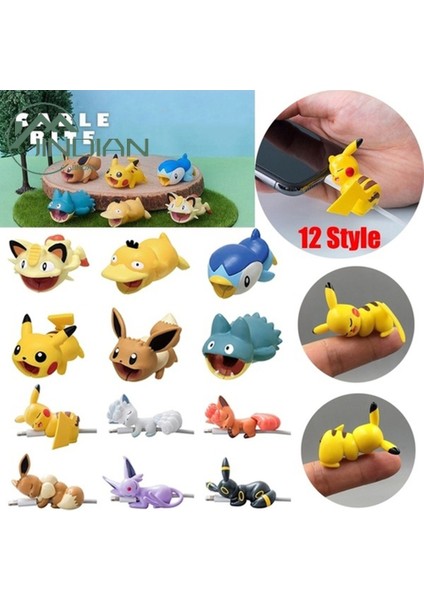 Mini Karikatür Pokemon Pikachu Bite Telefon Kablosu Şarj Cihazı Veri Kablosu Koruyucu Kapak (Yurt Dışından) fiyatları