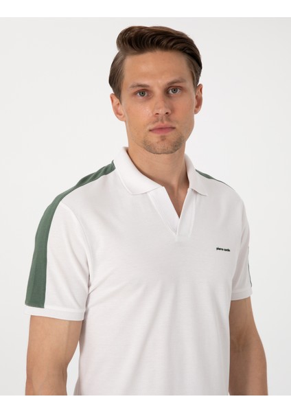 Erkek Haki Kol Detaylı Slim Fit Polo Yaka Tişört 50307520-VR027 fiyatları