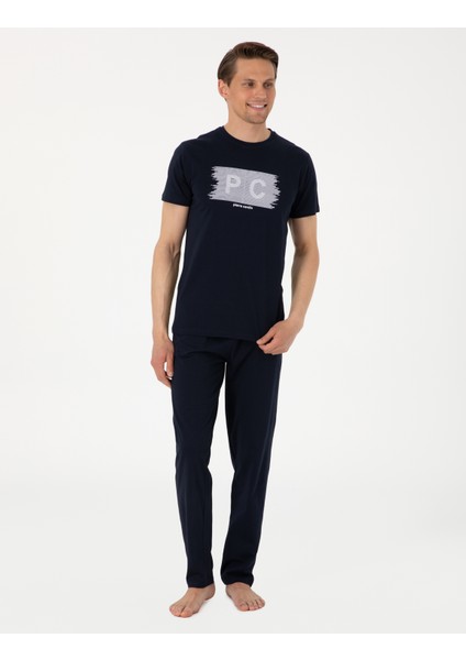 Erkek Lacivert Kısakol Pijama Takımı 50314417-200 fırsatları