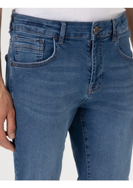 Erkek Mavi Slim Fit Jean Pantolon 50302743-VR036
