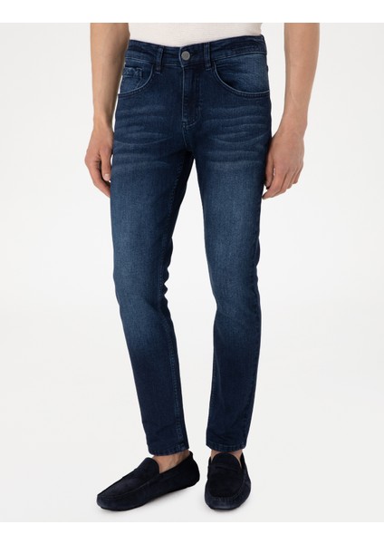 Erkek Lacivert Slim Fit Jean Pantolon 50309014-VR033