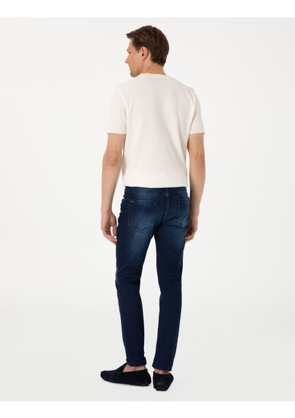 Erkek Lacivert Slim Fit Jean Pantolon 50309014-VR033