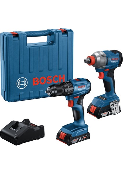 Gdx 18V-285 + Gsb 185-LI Somun Sıkma ve Darbeli Matkap Seti (0 601 9n2 124)