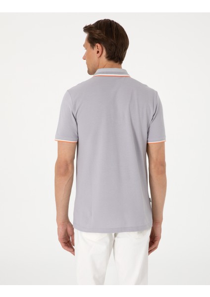 Erkek Açık Gri Slim Fit Polo Yaka Tişört 50310203-VR001 indirimleri