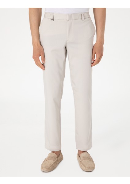 Erkek Bej Ex. Slim Fit Kumaş Pantolon 50306174-VR011