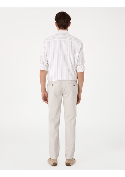 Erkek Bej Ex. Slim Fit Kumaş Pantolon 50306174-VR011