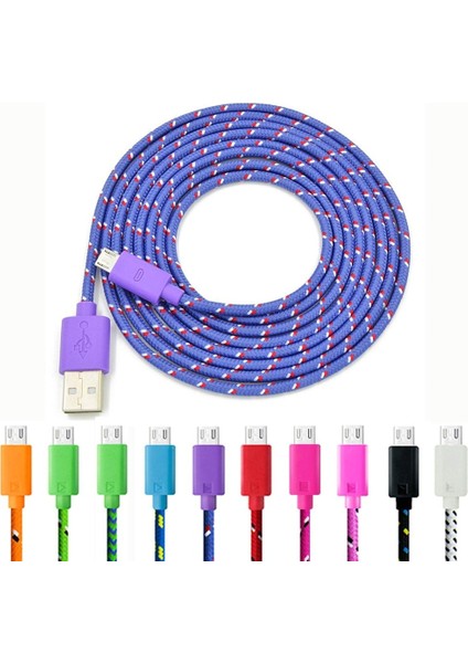 Olaf Mikro USB Kablosu 2A Hızlı Şarj Cep Telefonu Şarj Aleti Kablosu 1m/2m/3m Veri Kablosu Samsung Xiaomi Huawei Lg Android Tablet (Yurt Dışından)