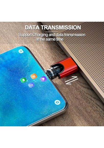Mini Döndür Manyetik Kablo Mikro USB Tip C 3A Hızlı Şarj Telefon Kablosu iPhone Samsung Xiaomi Huawei USB Şarj Aleti Kablosu Tel (Yurt Dışından)