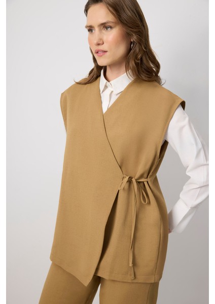 Keten Dokulu Yelek Pantolon Takım modelleri