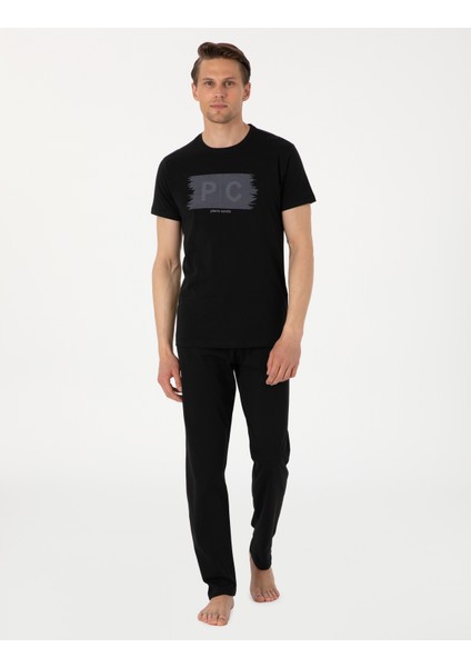 Erkek Siyah Kısakol Pijama Takımı 50314417-001