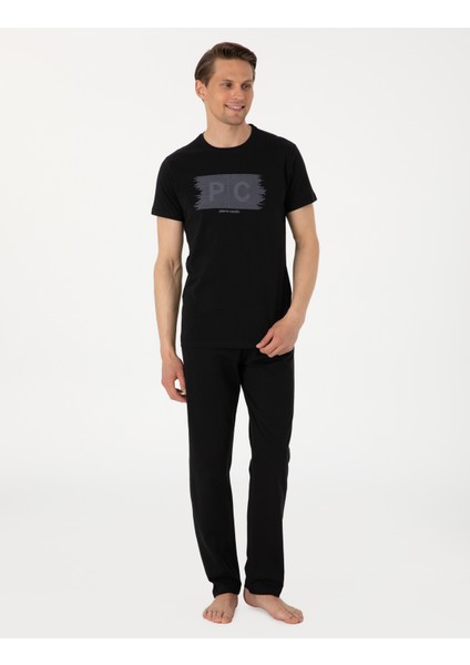 Erkek Siyah Kısakol Pijama Takımı 50314417-001 fırsatları