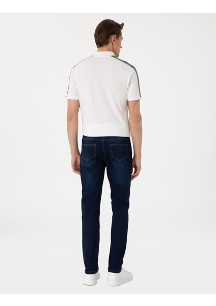 Erkek Koyu Lacivert Slim Fit Jean Pantolon 50308930-VR100