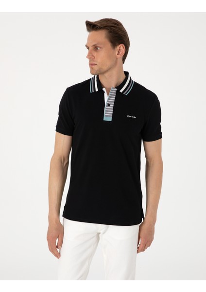 Erkek Siyah Slim Fit Tişört 50304013-VR046 modelleri