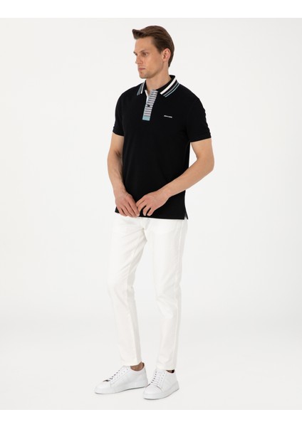 Erkek Siyah Slim Fit Tişört 50304013-VR046 fırsatları
