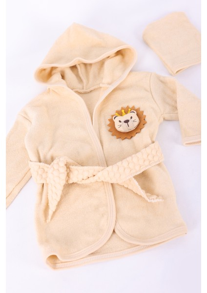 Vavbaby Organik Bambu Bebek Havlu Bornoz Seti Bebek Havlu Kundak Lion modelleri
