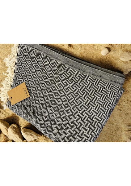 Elysium Model Peştemal %100 Pamuk, 90 x 190CM Banyo, Duş, Havuz, Plaj, Spa, Hamam Havlusu, Peştamal. Mavi, Siyah fırsatları