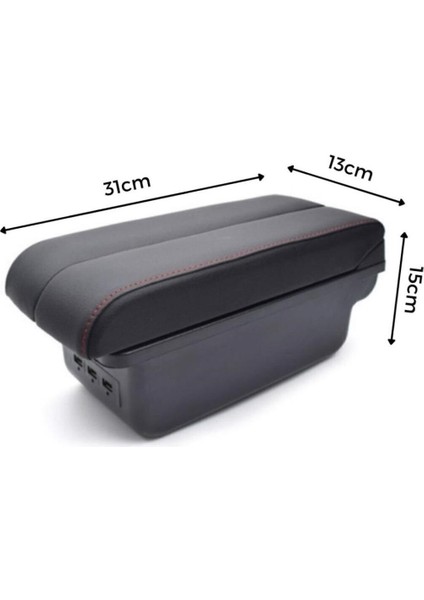 Peugeot 207 2010-2020 Sürgülü Kolçak Kol Dayama 2 Adet USB Li Araca Özel Delmesiz Vidasız Montaj fiyatları