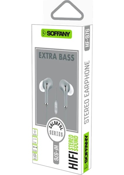 HF-976 Colorful Serisi Ekstra Bass Stereo Kulakiçi Kablolu Kulaklık