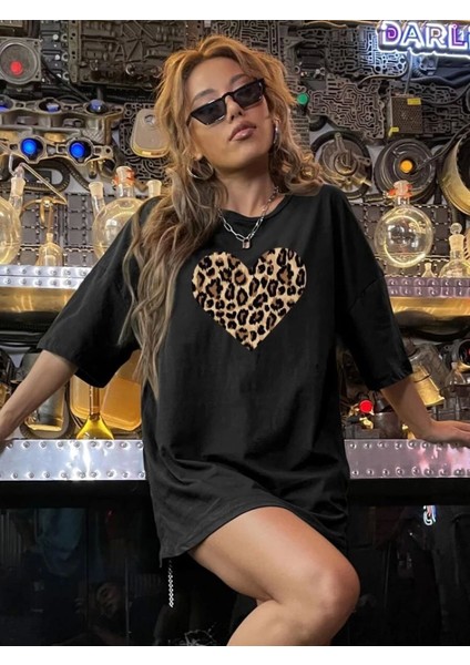 Baskılı T-Shirt - Siyah
