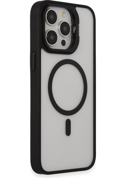 Apple iPhone 14 Pro Kılıf Roblox Lens Magsafe Standlı Kapak - Siyah Mrayd