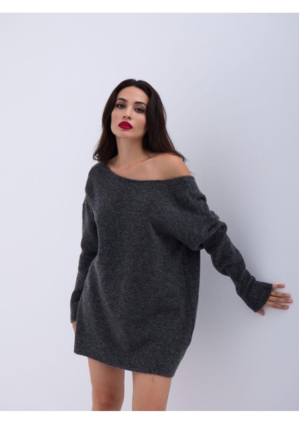 43221 Triko Arka V Salaş Kazak-Antrasit