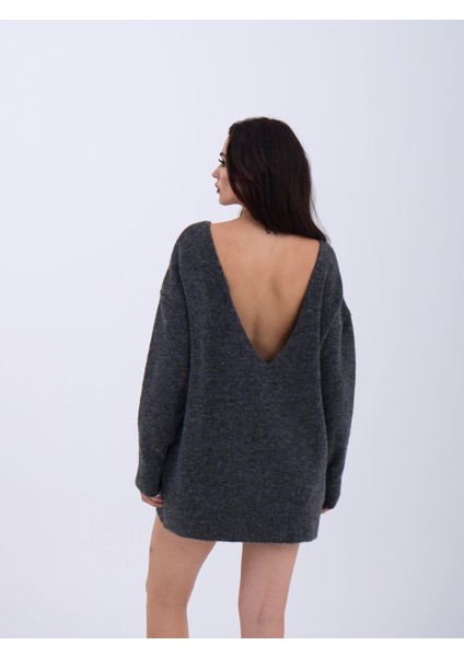 43221 Triko Arka V Salaş Kazak-Antrasit indirimleri